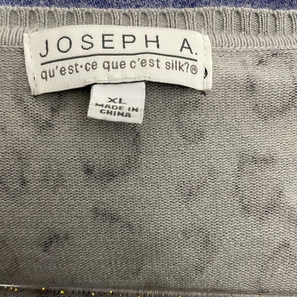 Joseph Allen Gray Leopard Print Cardigan - Picture 2 of 3